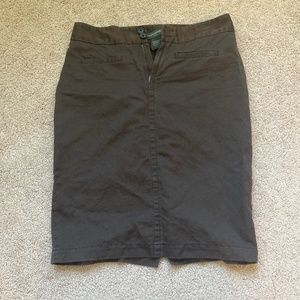 Banana Republic Brown Pencil Skirt Cotton/Linen